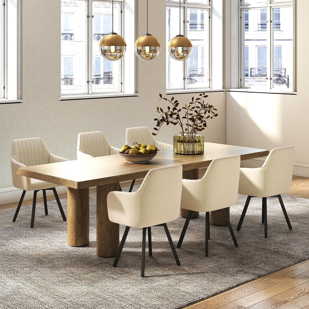 Furniliving Swivel Dining Chairs Set of 2, 360° Swivel Dining Room Chairs wit...