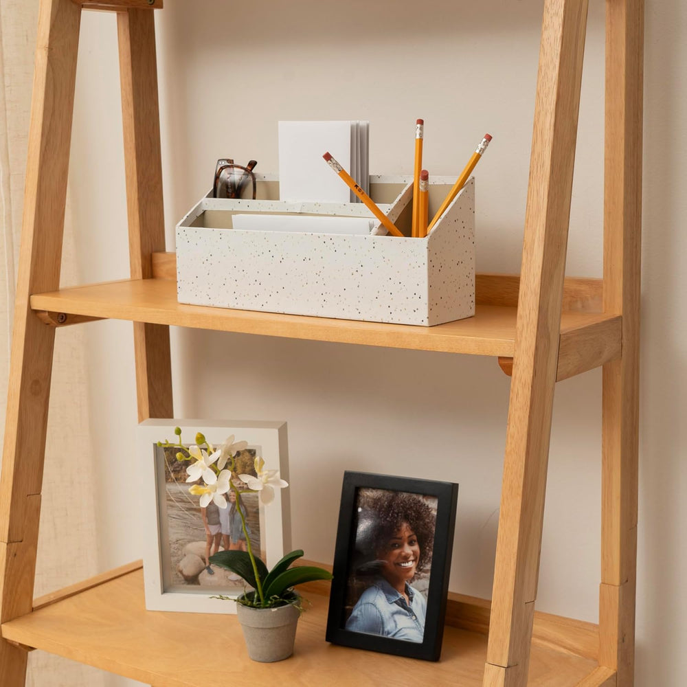 Linon Melissa Natural Wooden Five Shelf Ladder Bookcase