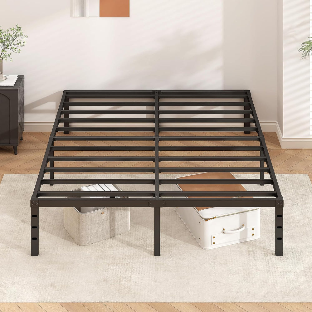 HLIPHA Metal Platform Bed Frame 18 Inch Tall,No Box Spring Needed,Queen Size ...