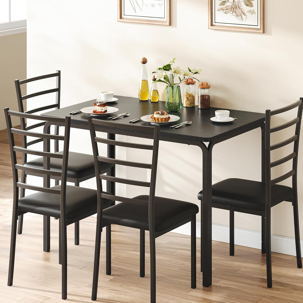 GarveeHome 5-Piece Kitchen Dining Room Table Chair Set for Small Space, Indoo...