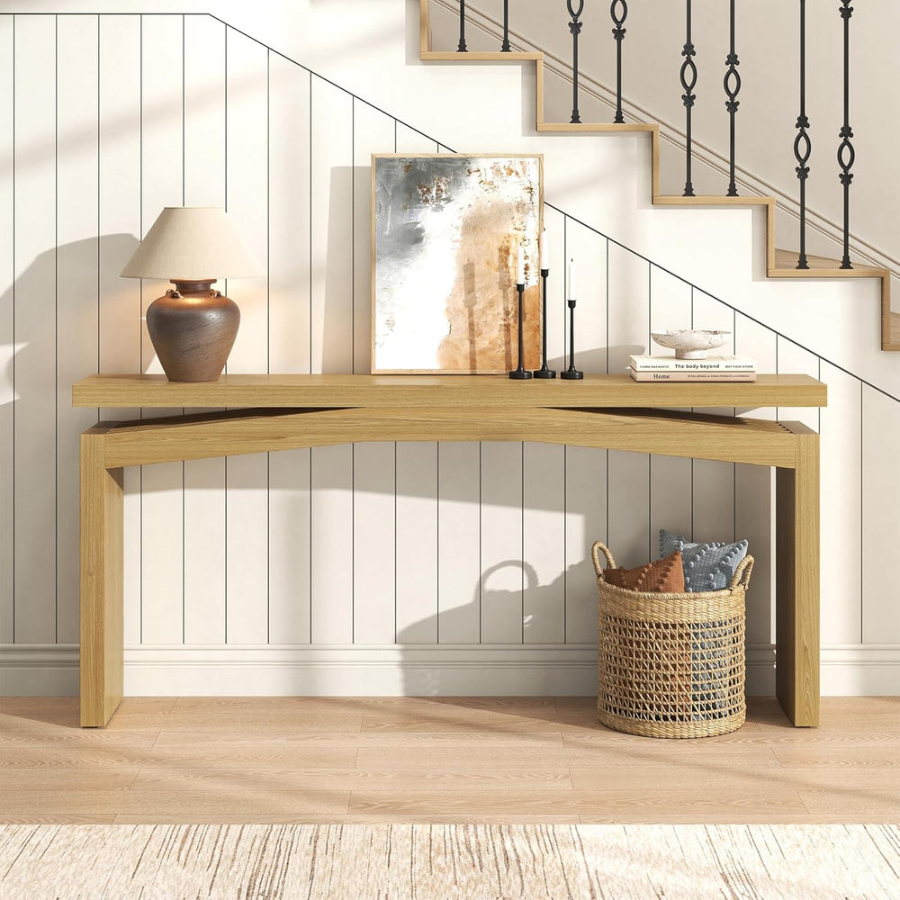 Epecoya Extra Long Console Tables for Living Room, Slim Entryway Table 63 Inc...