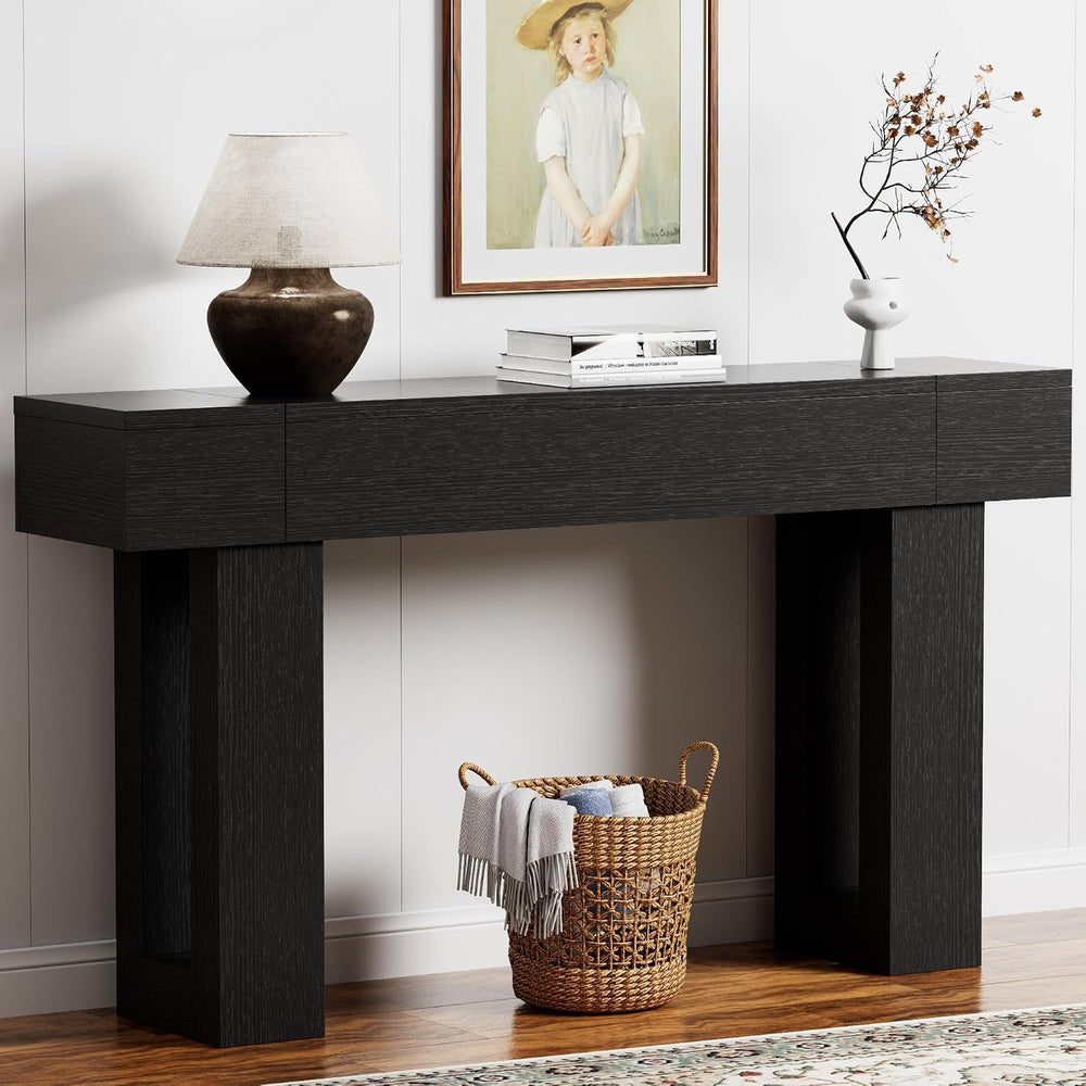 63 Inch Long Console Table, Narrow Rectangular Sofa Table Behind The Couch, F...