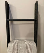 BARNWOODUSA Reclaimed Wood Bookcase Ladder 5 Foot, 5-Foot, Black | Instant Style Upgrade: Elevate your space with a chic, classic blanket storage solution!