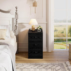 LIKIMIO Nightstand with Charging Station, 3 Drawers Modern for Bedroom