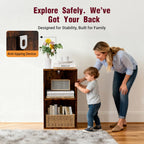 Book Shelf, Wooden Cube Storage Organizer with 11" Open Cubes, Stackable Bookcase for Room Divider Storage, Bookshelf for Living Room, Bedroom, Office (Indonesian Antique Oak, 2-Cube)