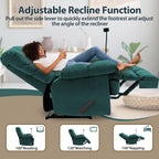 Manual Adjustable Oversized Recliner Chair with Phone Holder, Extra Large Recliner for Heavy Duty Adults 400lbs, Big Man Recliners for Living Room, Nursery, RV