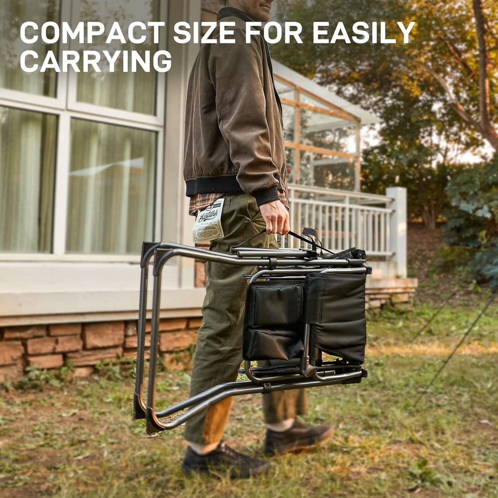 EVER ADVANCED Portable 30.7" Seat Height Tall Camping Directors Chair | ...