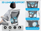 Ergonomic Office Chair - X-Shaped Computer Desk Chair Comfy, Gaming Chair, Office Chair with Lumbar Support, Mesh Office Chairs, Desk Chair for Long Hours(White Ash)