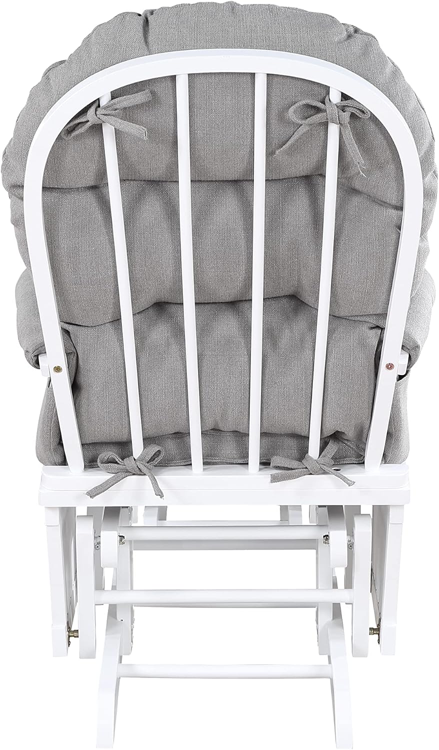 Suite Bebe Madison Nursery Rocking Chair with Ottoman, Wooden Glider for Baby Nursing, Smooth Gliding Rocker, White and Oyster