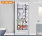 MISSLO Over The Door Shoe Organizer 24 Large Mesh Pockets, White