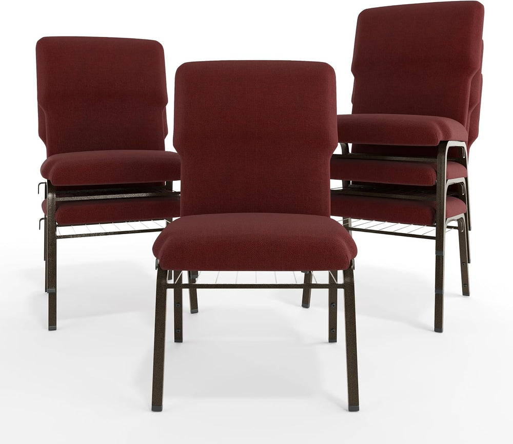 Flash Furniture Advantage Maroon Discount Church Chair - 21 in. Wide