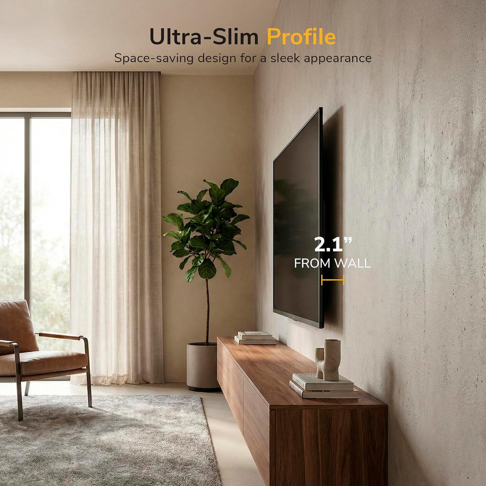 Mount-It! UL Certified Tilting TV Wall Mount for Most 43-90 Inch Flat Screen ...