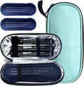 Insulin Cooler Travel Case, Medication Diabetic Cool Organizer Bag with 2 Ice Packs for Daily Life and Trip Use, Green