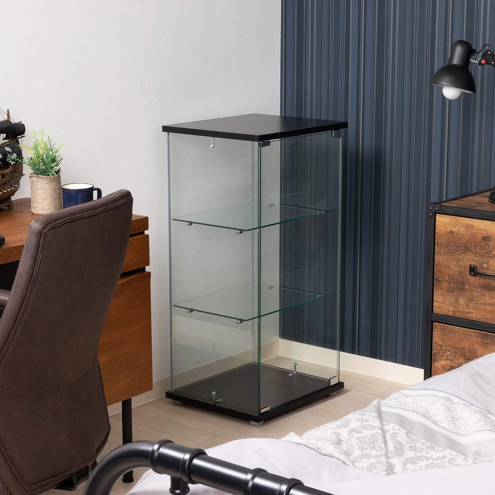 不二貿易(Fujiboeki) 3 Tiers Glass Collection Case, 高さ86cm, Clear