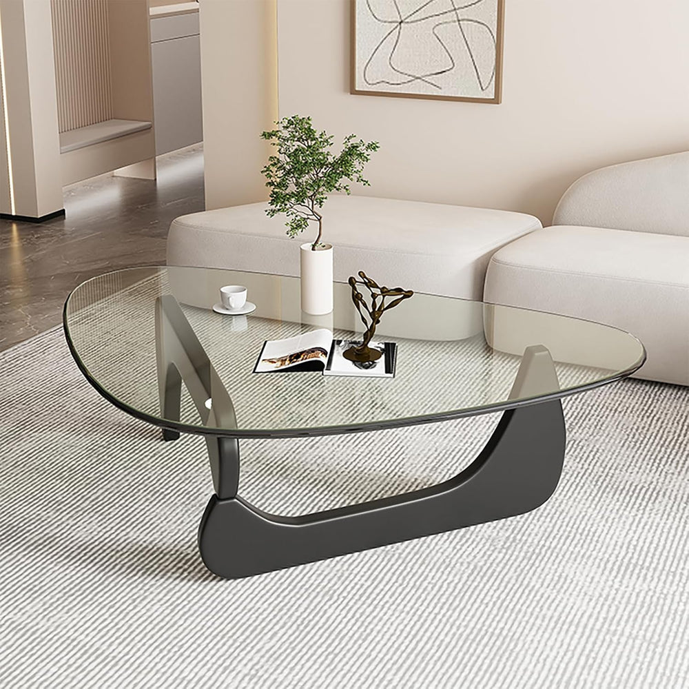 Modern Glass Coffee Table, Mid Century Small Coffee Table, Coffee Table for L...