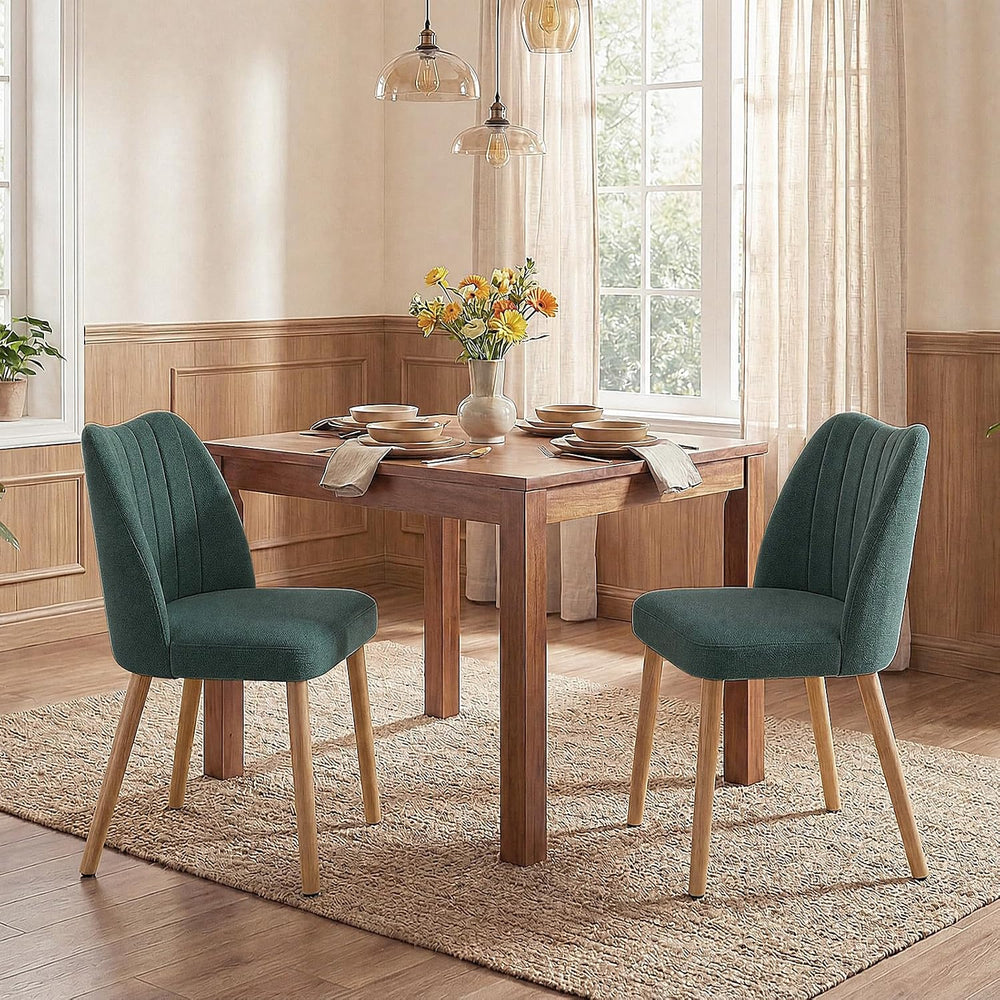 Garvee Wood Dining Chairs Set of 2, Armless Dining Chairs with Backrest