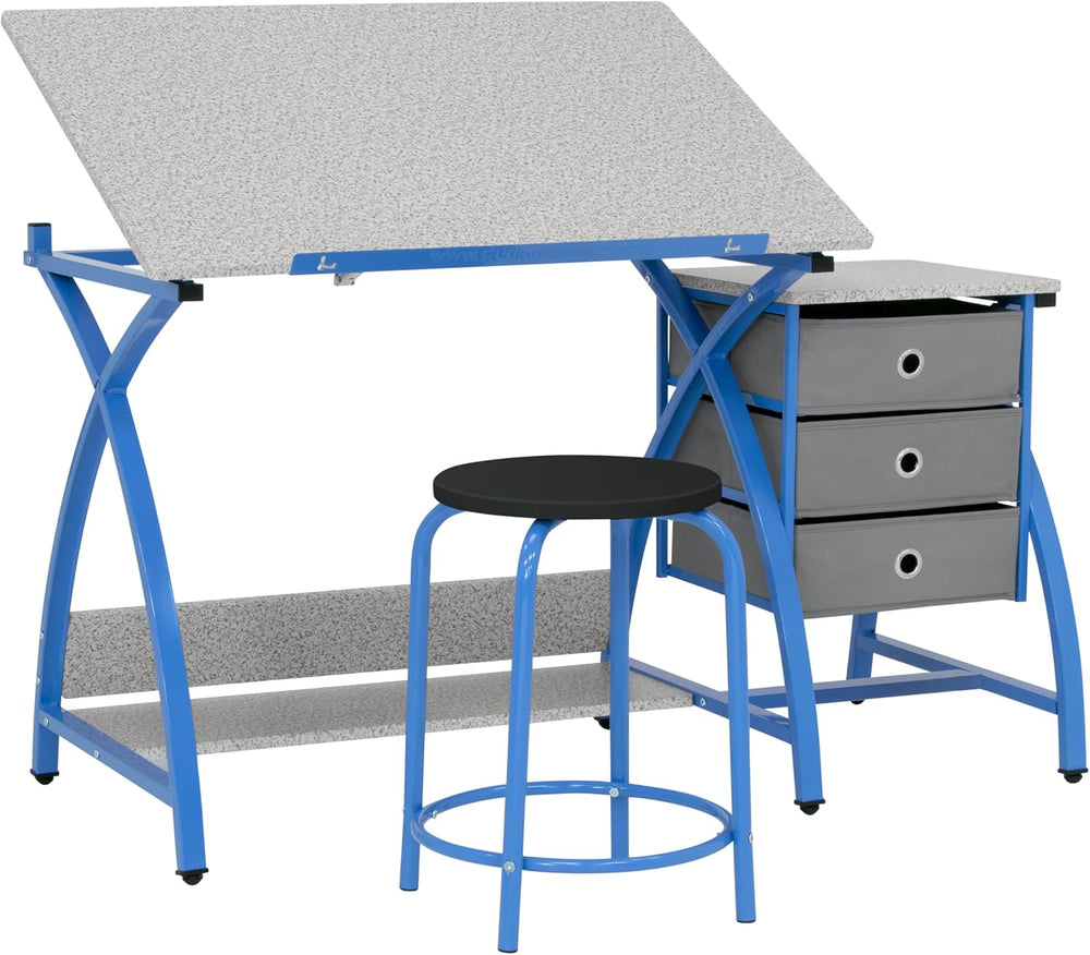 SD Studio Designs Comet Center Plus, Craft Table and Matching Stool Set with ...