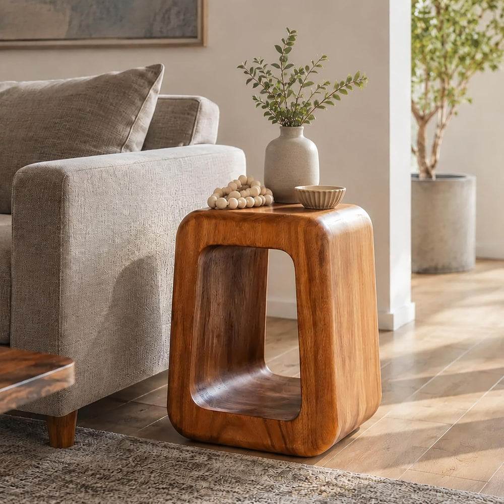 Rutledge & King Wooden End Table - Unique Wooden Side Table - Mid Century...