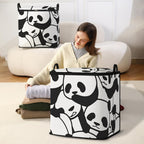 Large Comforter Storage Bag with Zipper,Closet Organizer for Clothes/Blankets/Quilts/Pillows,Fabric Storage Bags with Portable Handles 95L(2-Pack)