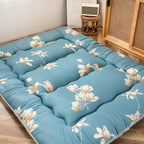 MAXYOYO Japanese Floor Mattress Futon Mattress, 4" Thicken Tatami Mat Sleeping Pad Foldable Roll Up Mat Boys Girls Dormitory Pad Kids Floor Lounger Pillow Bed, Charcoal Grey, Queen Size