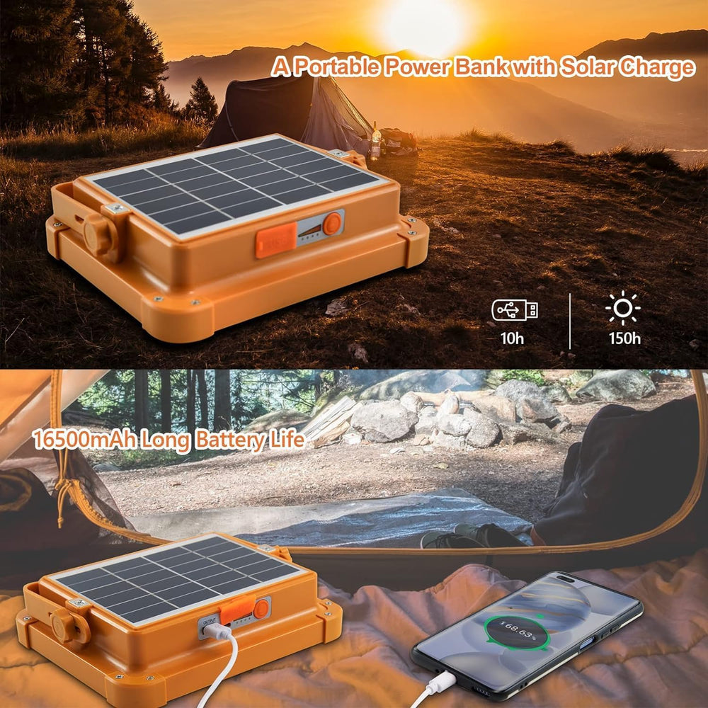 Portable LED Solar Work Light 100W 16500mAh 10000LM