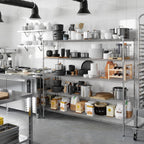 21" Deep x 72" Wide x 64" Height Wire Shelving Kit | 5-Tier | NSF Commercial Storage Rack Unit