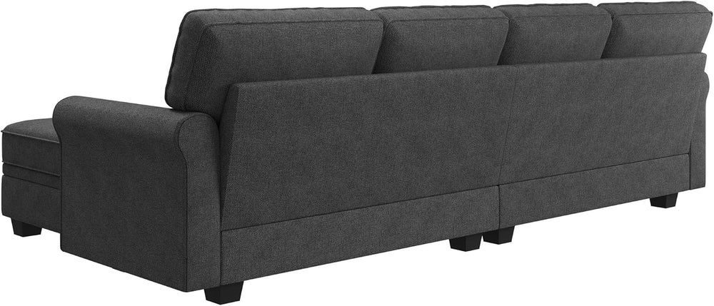 HONBAY Sectional Sofa with Storage Seat U Shaped Couch with Reversible Chaise...