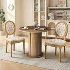 SoarFlash Kitchen Table and Chairs for 2, 31.5" Dining Table Set for 2 with Upholstered Chairs, 3 Piece Kitchen Table Set with Storage Shelf for Small Space, Apartment