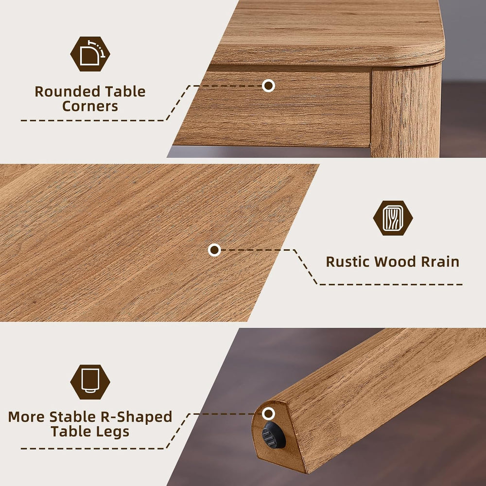 Joaxswe Farmhouse Nesting Tables Set of 3, Brown | Nesting Side Tables with R...