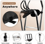 Foldable Luggage Rack with Wheels for Guest Room - Metal Frame Folding Suitcase Stand With 2 Shelves - Portable Luggage Storage Rack - Easy Assembly Suitcase Holder for Hotel, Travel and Bedroom