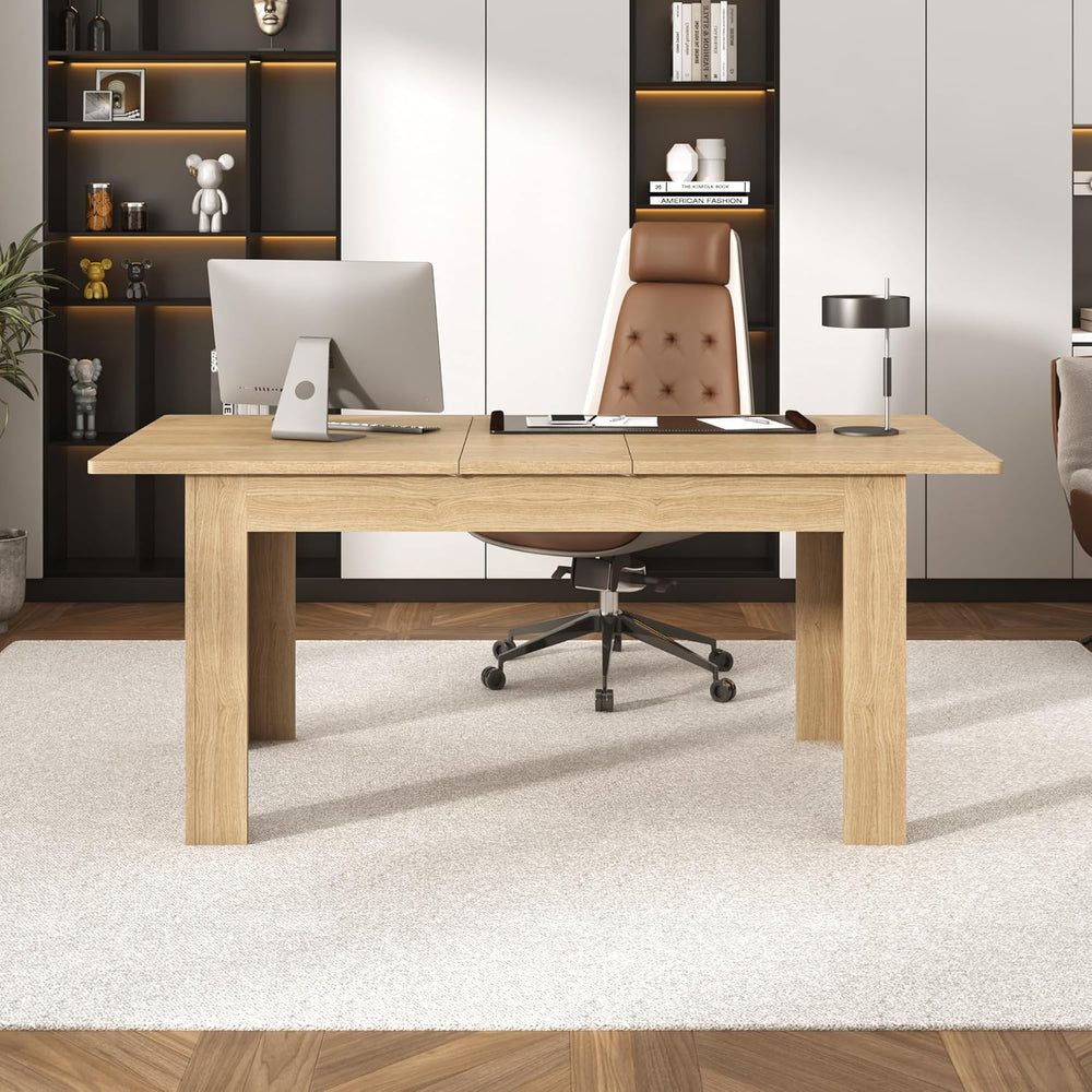 jiteentarou Extendable Dining Table for 6-10 People from 59in to 86in, 86inch...