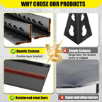 Storage Shelves, Garage Metal Shelving Unit, Adjustable, Double-Layer Column with Reinforced Ribs, Heavy-Duty, Capable of Bearing 600-3600 lbs (Black, 24 * 14 * 54, 4-Tier)