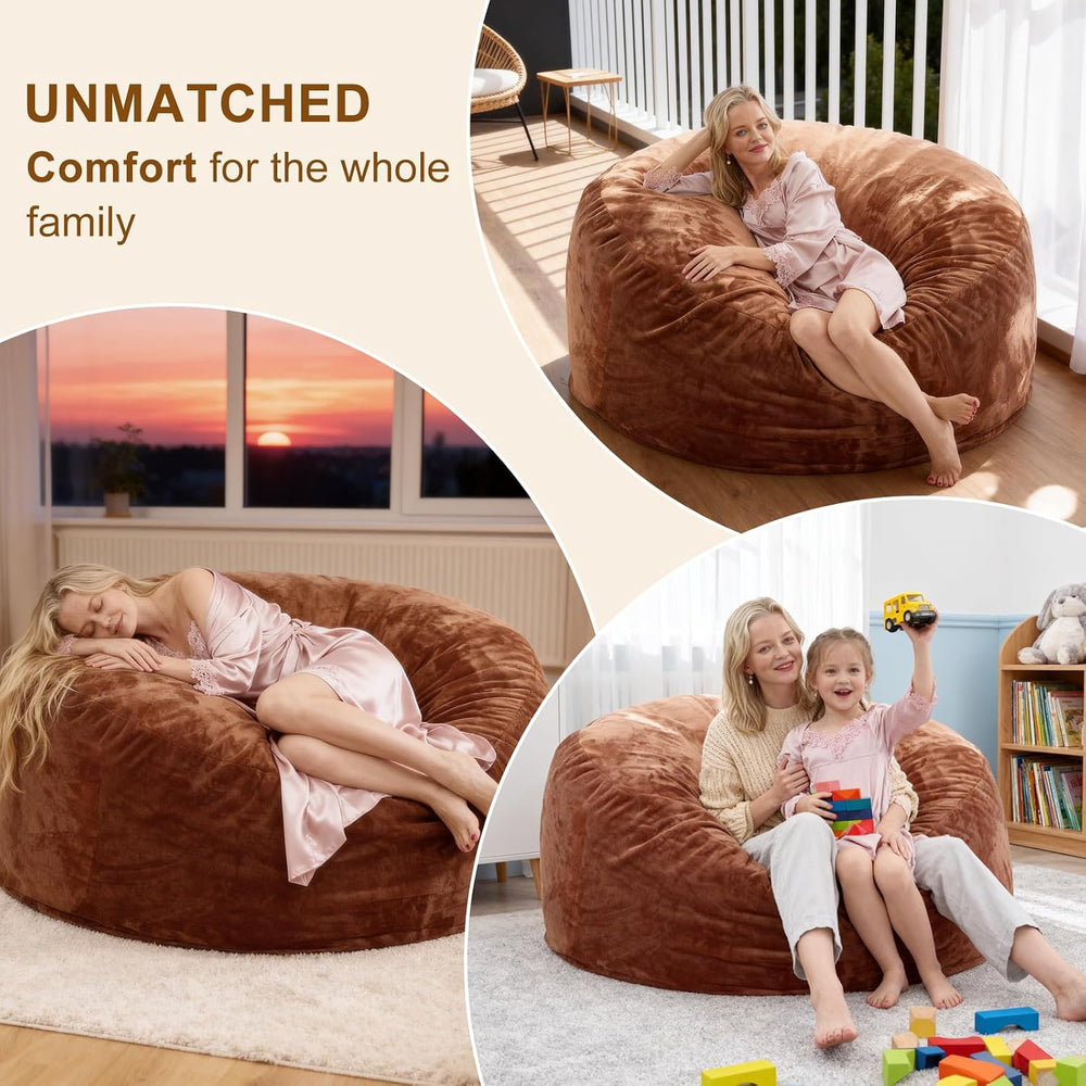 Magic in House 3FT Bean Bag Chair - BeanBag Chairs with Filler, Large Round F...