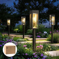 Philips 6 Packs Solar Pathway Lights Outdoor, Glass Metal Led Garden Landscape Lightings, 3000K Warm White, Waterproof for Decor Yard, Walkway, Patio, Driveway, Lawn