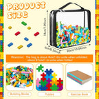 Sanwuta 6 Packs Toy Storage Bags, PVC Organizing Case Bags with Zipper, Waterproof Toy Container for Board Games, Building Blocks, Puzzles, Small Toys and Kids Books(Small,Clear)