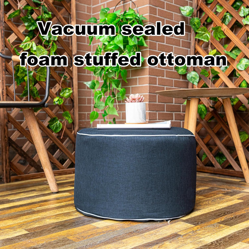Outdoor Ottoman Outdoor Ottomans for Patio 20x12 Inches Modern Lightweight Fo...