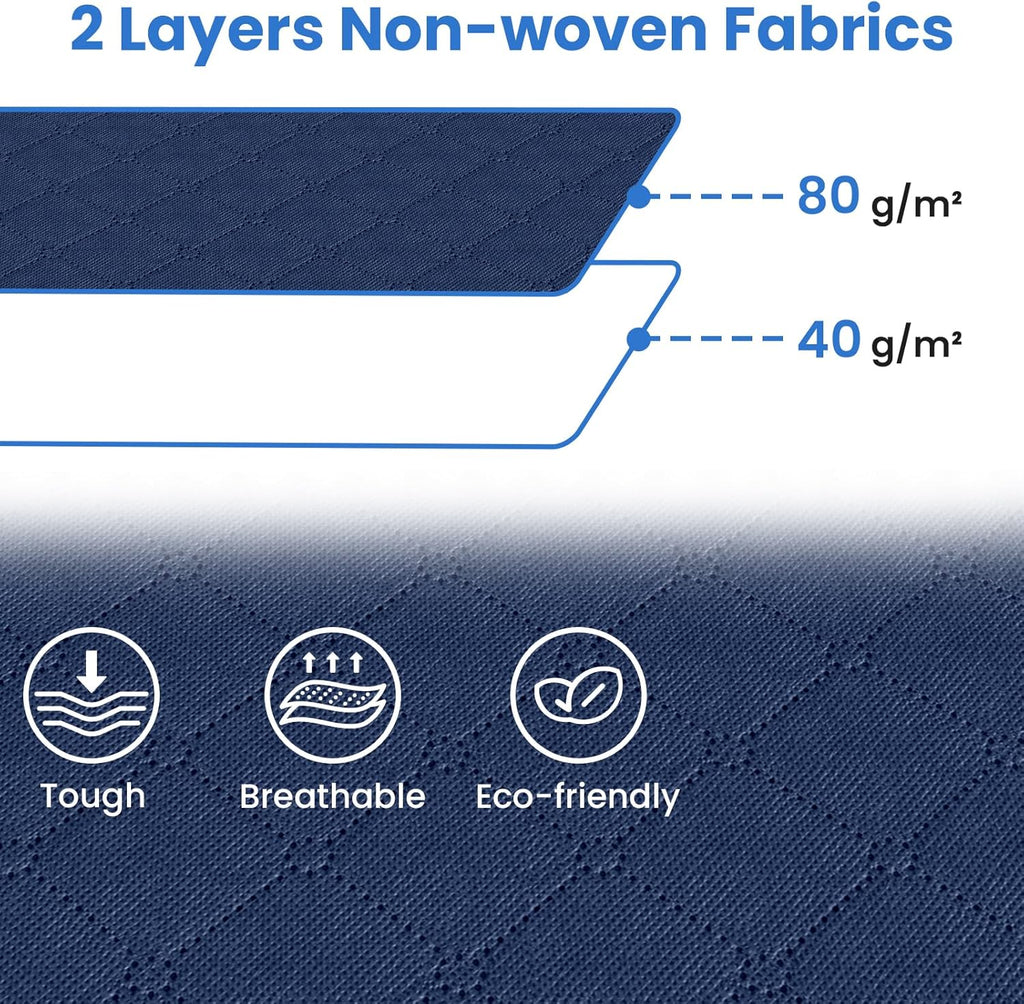 Fab totes Storage Bags,Clothes Blanket Storage Bins Foldable Closet Organizers with Reinforced Handle for Home Dorm Storage and Organization,Fabric Bags for Organizing Sheets,Clothing (Blue,3 Pack)