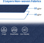 Fab totes Storage Bags,Clothes Blanket Storage Bins Foldable Closet Organizers with Reinforced Handle for Home Dorm Storage and Organization,Fabric Bags for Organizing Sheets,Clothing (Blue,3 Pack)