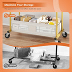 Clothes Rack, Double Rod Clothing Rack with Storage Bag & Sturdy Wheels, Metal Garment Rack for Closet Organizers and Storage, 43.3" W×17.7" D×63" H
