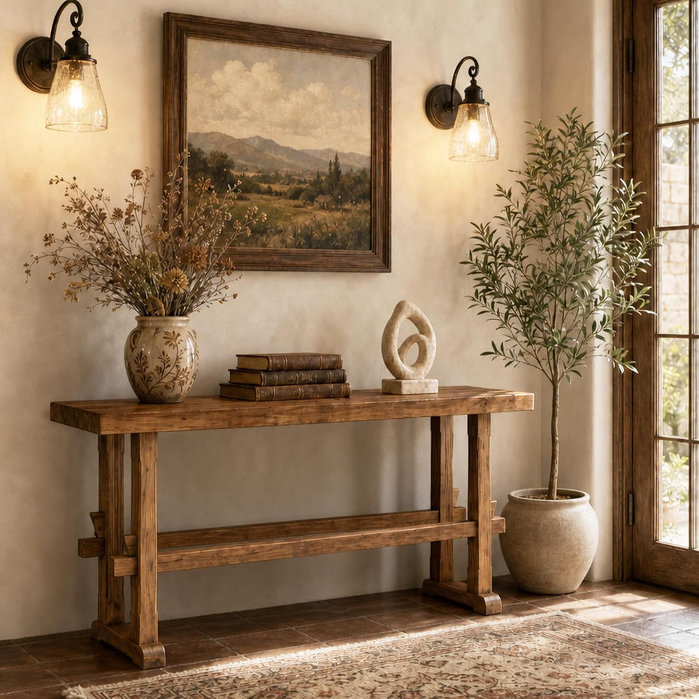 Skinny Entryway Table 59" Long Narrow Console Table for Hallway Farmhous...