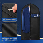 Premium Suit Bags 8 Pack, 43” x 24” Garment Bags for Hanging Clothes | Garment Bags for Travel with Clear Window, Sweater, Coat & Suit Storage