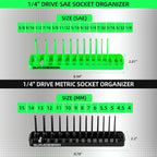 8PCS Socket Organizer Set, Socket Holder, 1/4", 3/8", 1/2" Metric & SAE Socket Tools Trays.