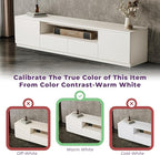 78.7" Modern TV Stand for 55/60/65/70/75/85 inch TV, White Media Console with Large Drawers Storage, Entertainment Center with Cable Management for Living Room Apartment (B-78'' TV Stand)