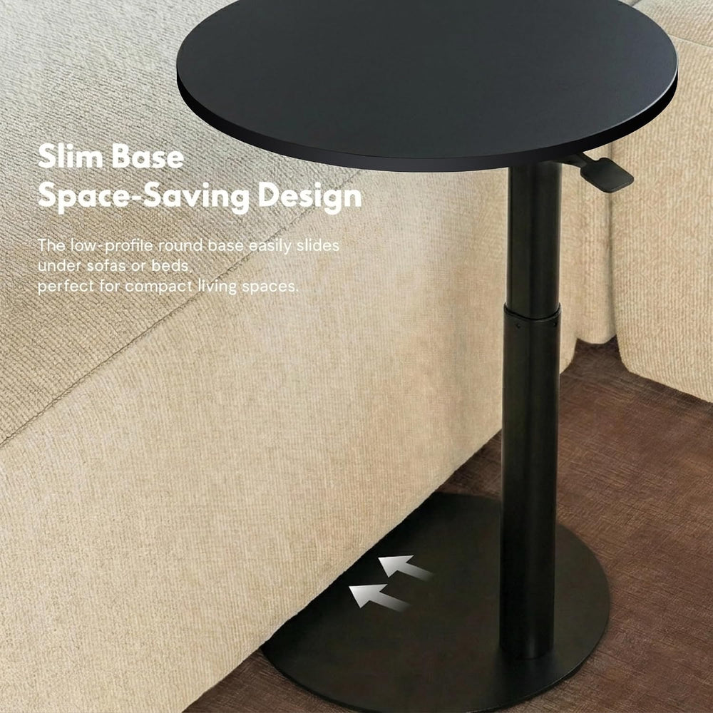 FLEXISPOT Adjustable Side Table, Round End Table for Couch & Bed, Stable ...