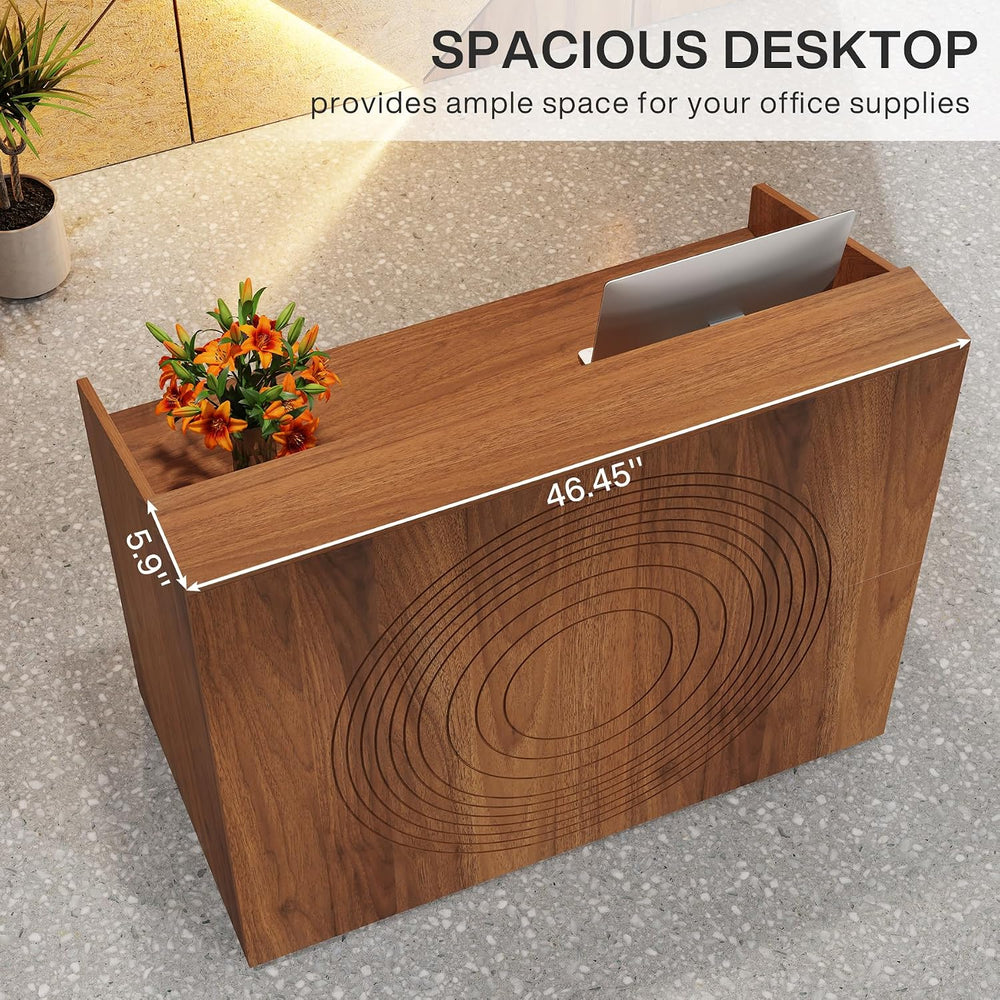 Tribesigns Reception Desk with Counter, Modern Front Desk Reception Room Tabl...