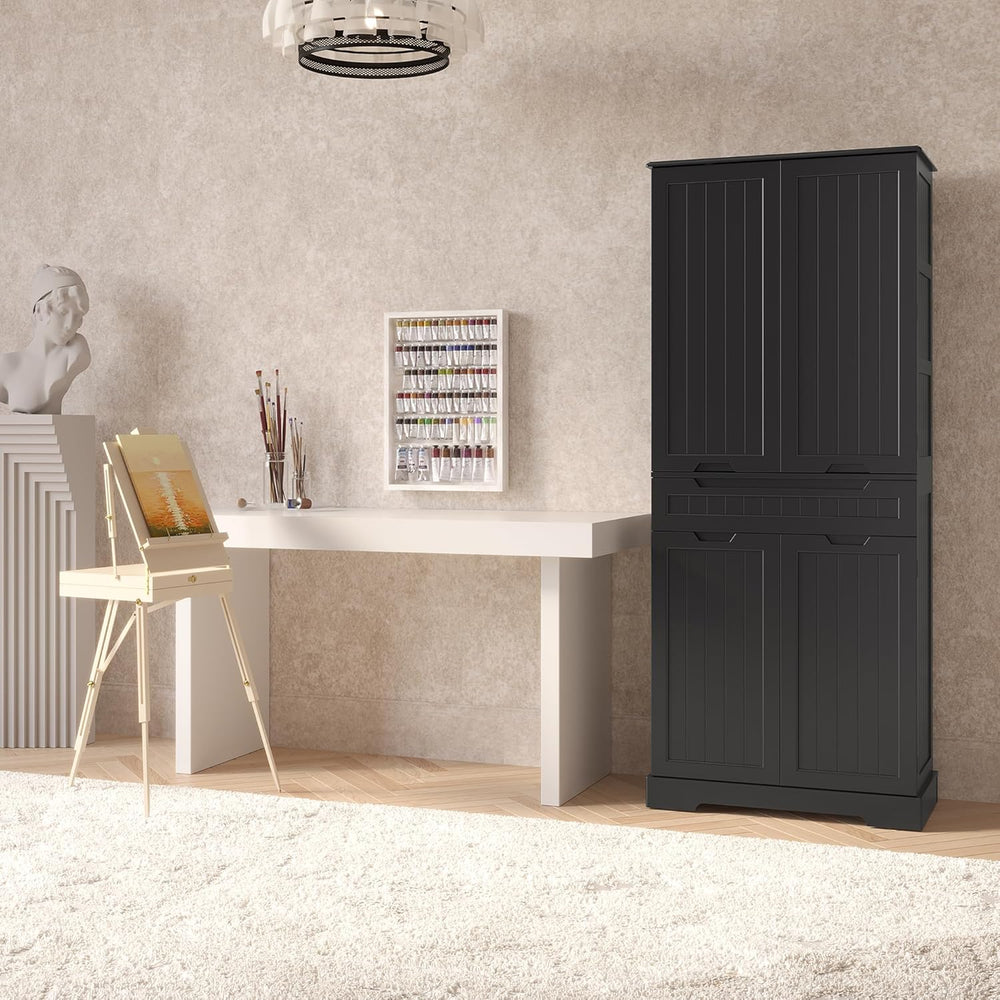 Gizoon 71" Tall Kitchen Pantry Cabinet with Doors and Adjustable Shelves...