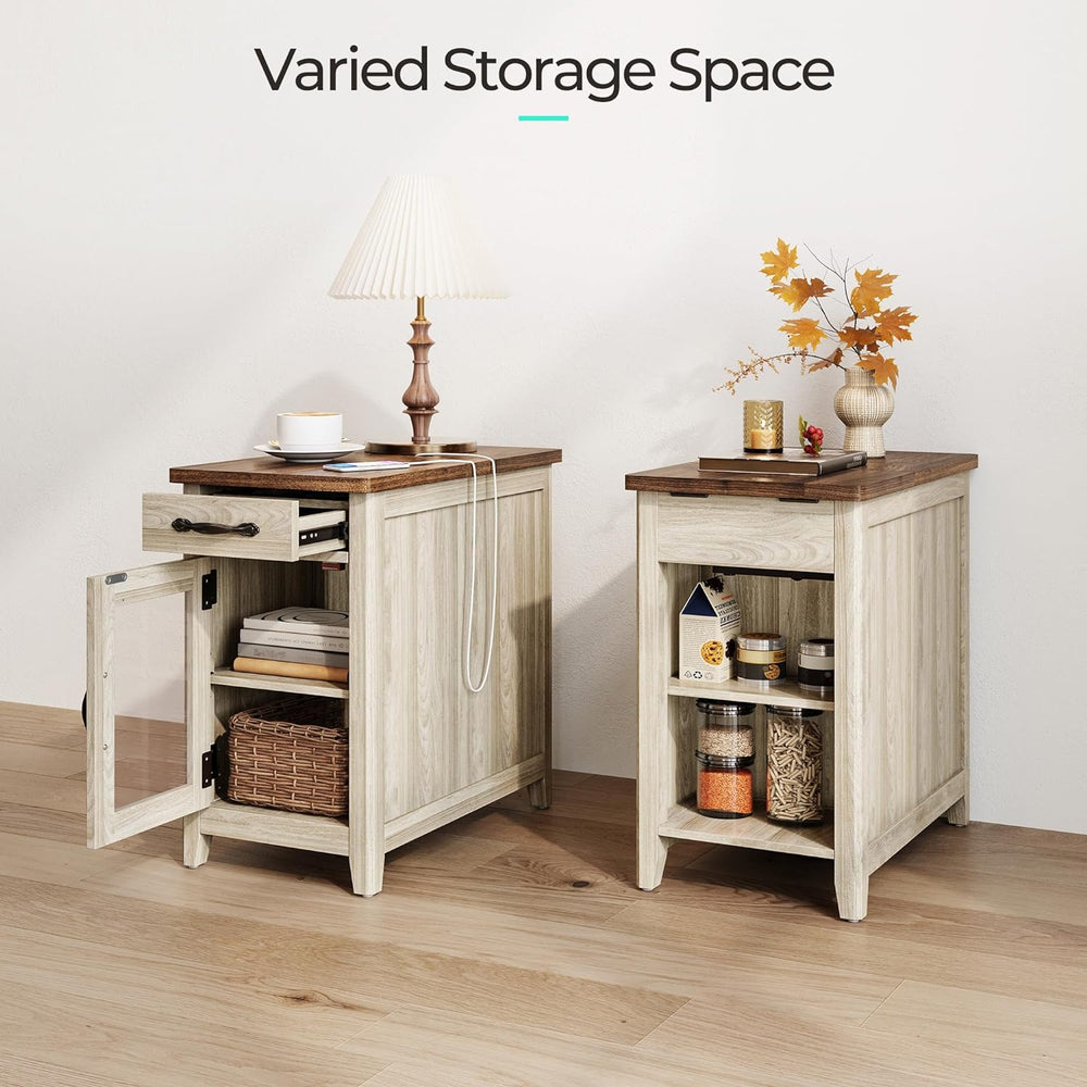LINSY HOME Living Room Table Sets 4 Piece with TV Stand, Farmhouse TV Stand f...