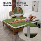 Dr.Futon Japanese Floor Futon Mattress Extra Thick Folding Roll Up Bed Topper Mat for Guest,Lounger and Tavel