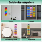 Hat Organizer for Baseball Caps 2 Packs with Built-in Spring Clips - Wall Mount Closet Hat Rack Holder, Adjustable Storage for Door/Closet Display Hat Racks Hanger (Strong Adhesive & Screws)