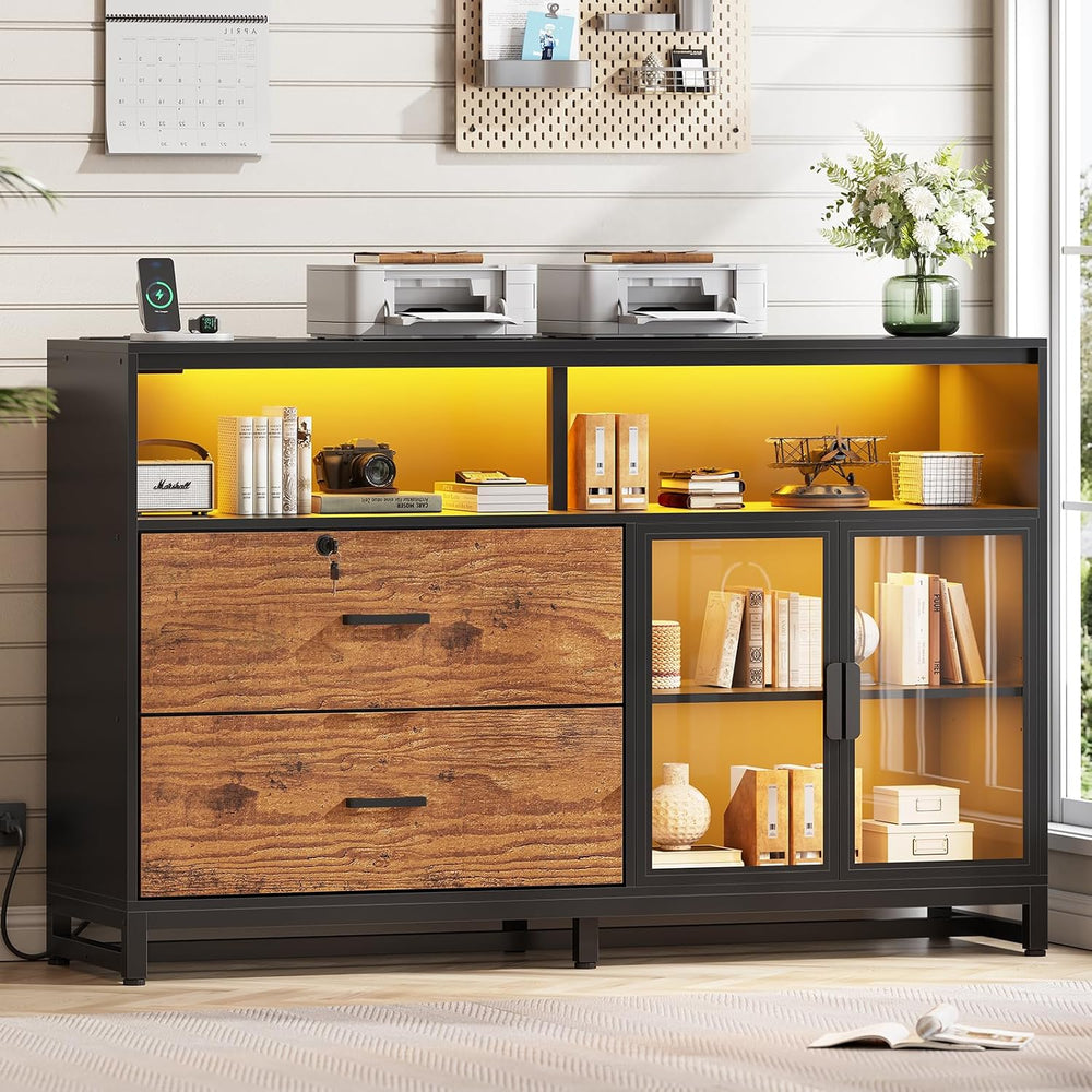 SEDETA 59" Filing Cabinet with Lock Drawers fits Legal Size for Home Off...